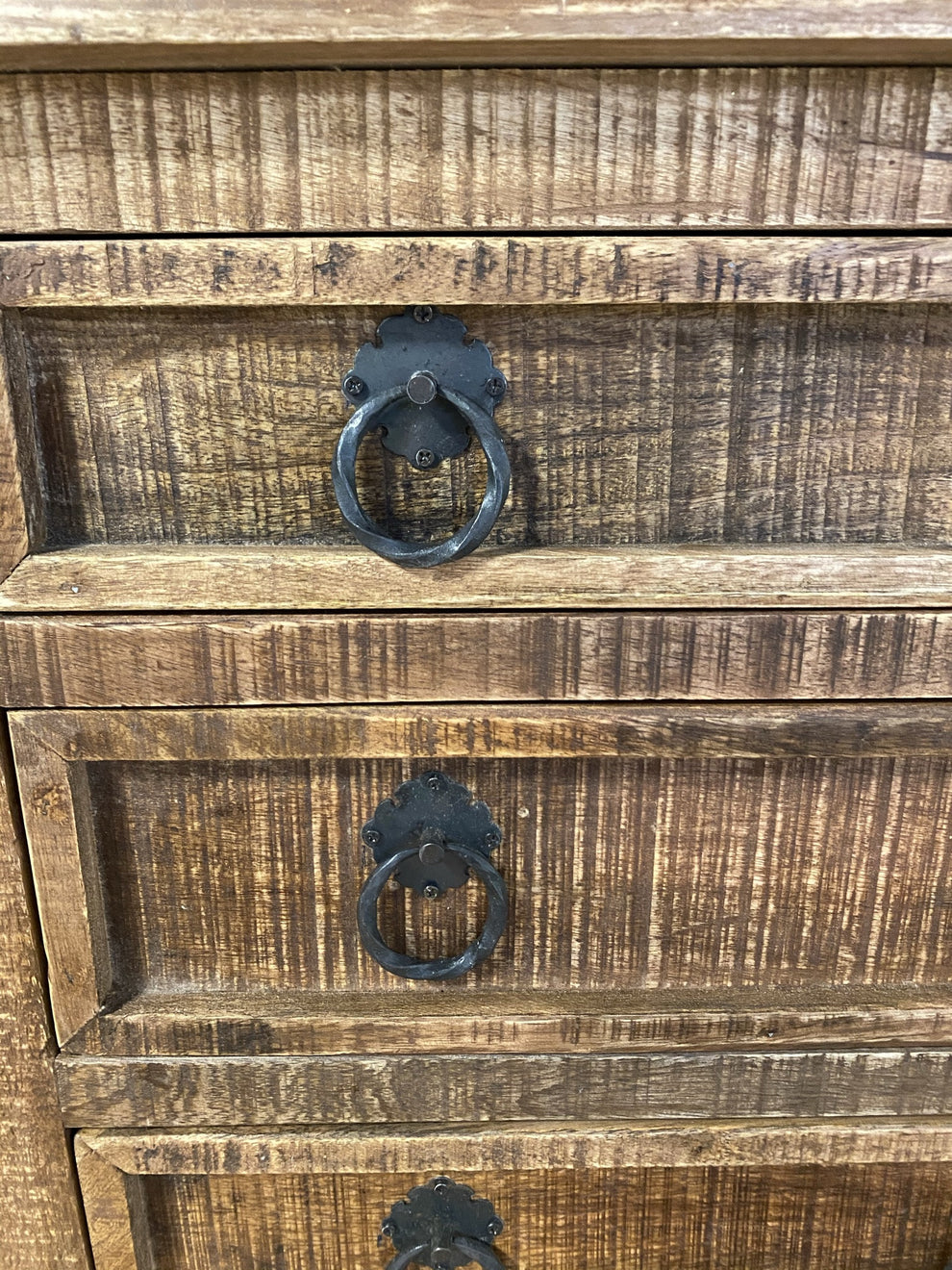 Vintage Rustic Farmhouse Three Drawer Dresser By Homeroots | Dressers | Modishstore - 2