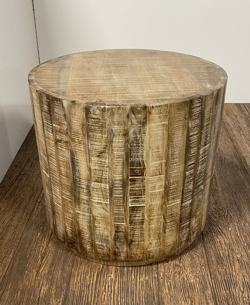 Updated Rustic Round Stump End Table By Homeroots | End Tables | Modishstore - 5