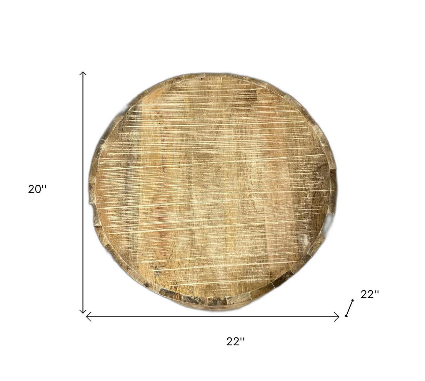 Updated Rustic Round Stump End Table By Homeroots | End Tables | Modishstore - 8