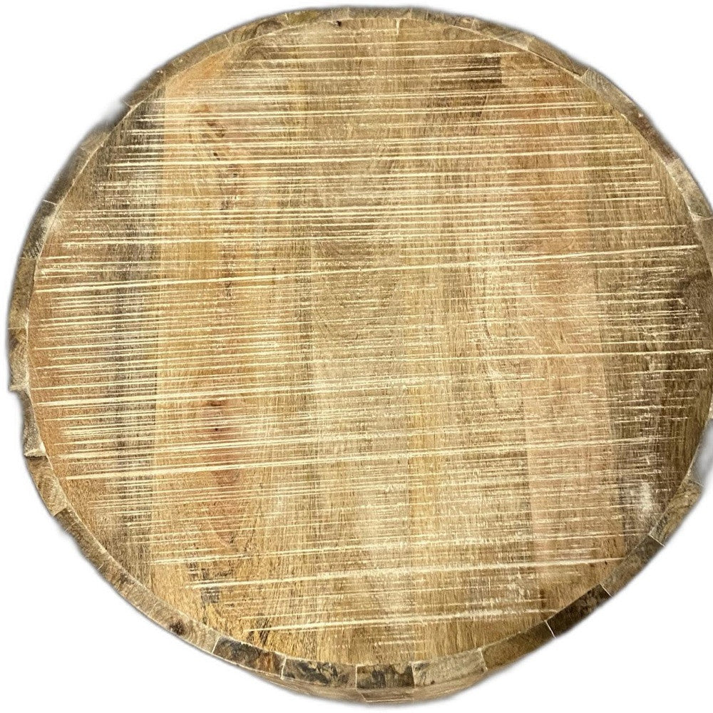 Updated Rustic Round Stump End Table By Homeroots | End Tables | Modishstore - 3