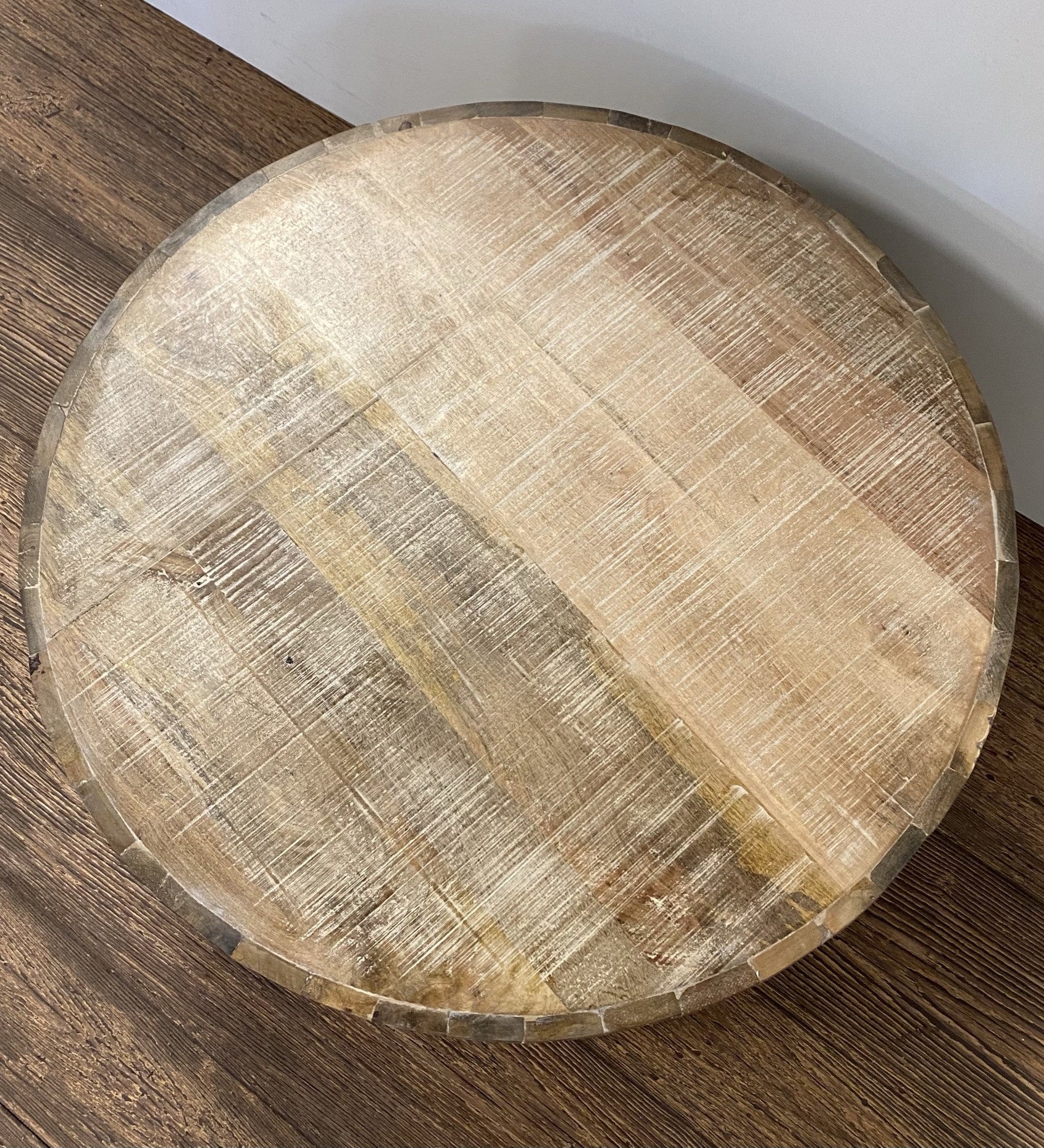 Updated Rustic Round Stump Coffee Table By Homeroots | Coffee Tables | Modishstore - 3