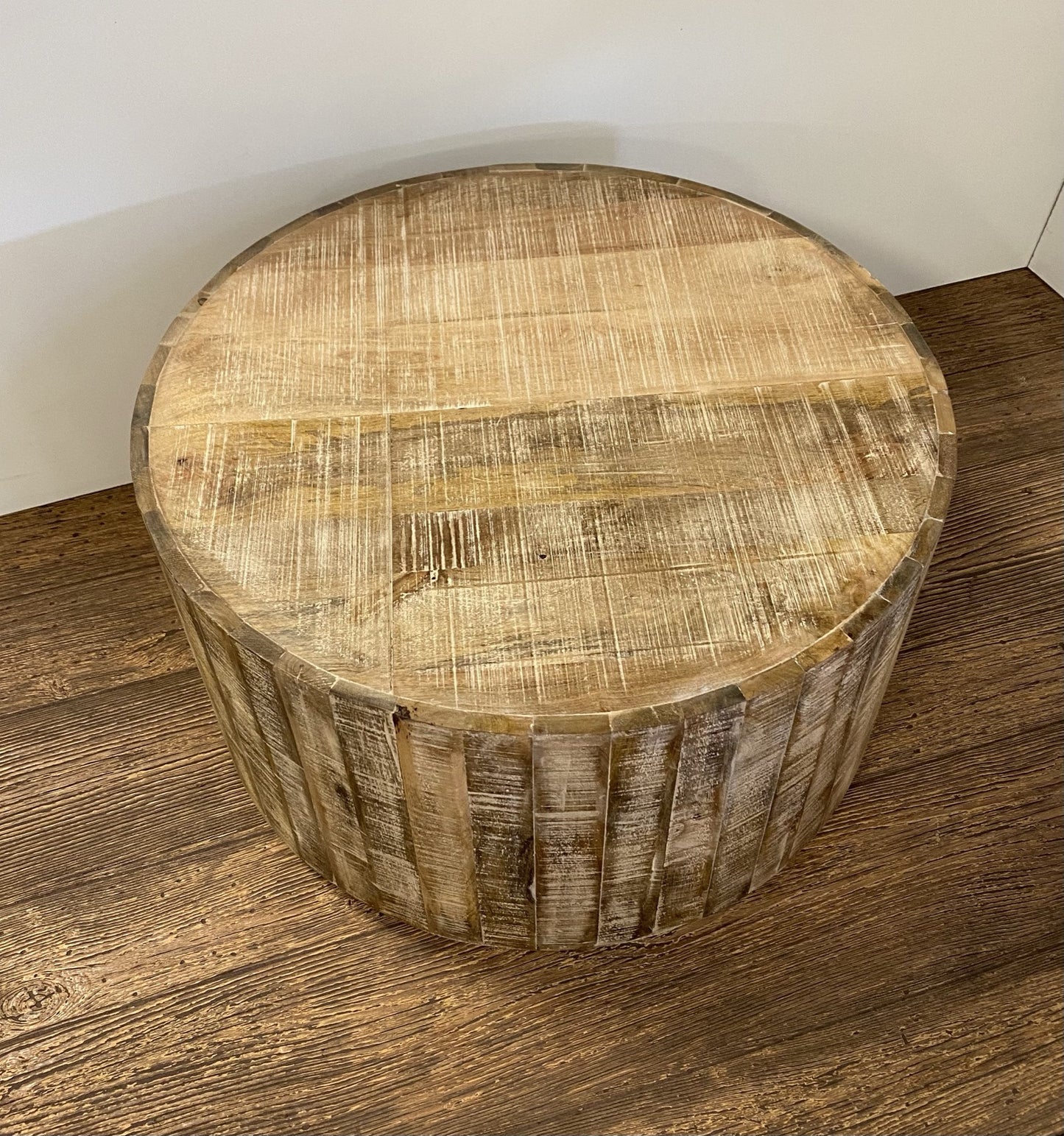 Updated Rustic Round Stump Coffee Table By Homeroots | Coffee Tables | Modishstore - 5