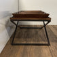 Modern Black Iron X Leg Wood Tray Coffee Table By Homeroots | Coffee Tables | Modishstore - 3
