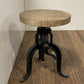 Industrial Adjustable Rustic Crank Stool By Homeroots | Stools | Modishstore - 4
