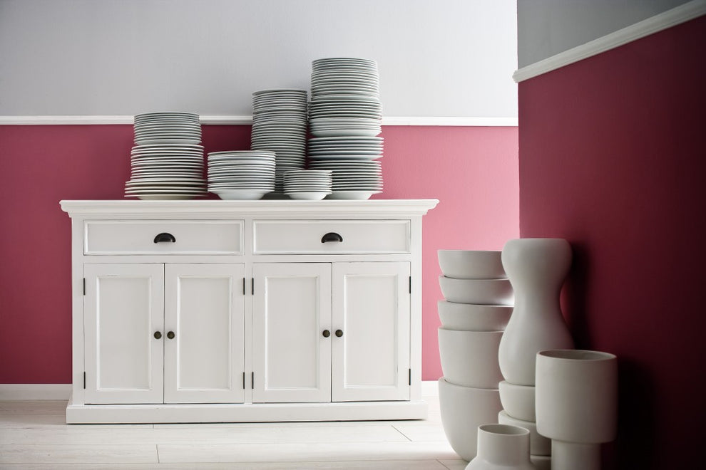 Modern Farmhouse White Buffet Server By Homeroots - 387886 | Sideboards | Modishstore - 6