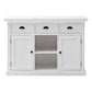 White Modern Farmhouse Large Accent Cabinet With Baskets By Homeroots | Cabinets | Modishstore