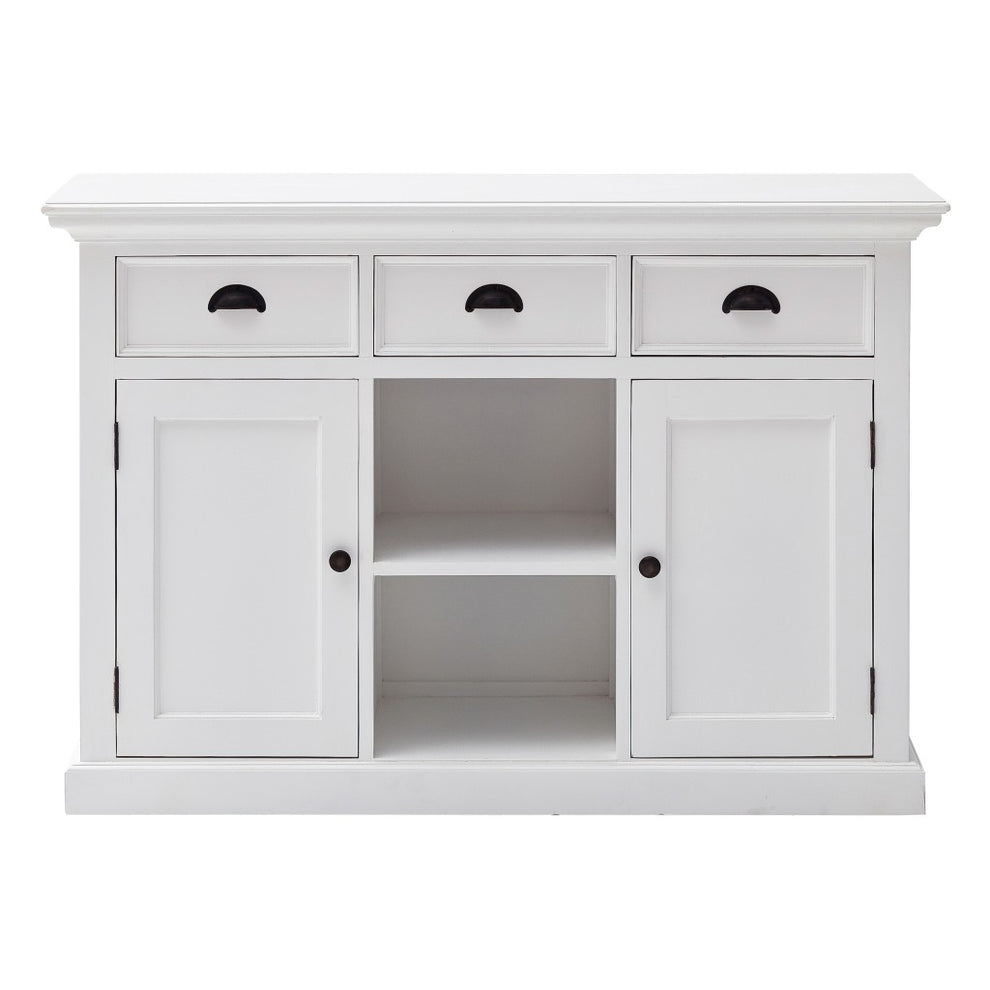 White Modern Farmhouse Large Accent Cabinet With Baskets By Homeroots | Cabinets | Modishstore - 2