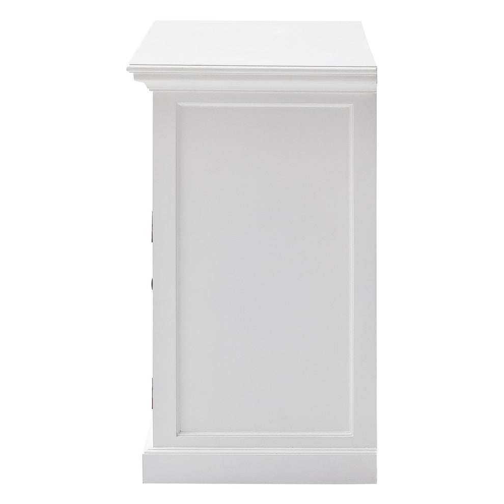 White Modern Farmhouse Large Accent Cabinet With Baskets By Homeroots | Cabinets | Modishstore - 4