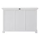 White Modern Farmhouse Large Accent Cabinet With Baskets By Homeroots | Cabinets | Modishstore - 4
