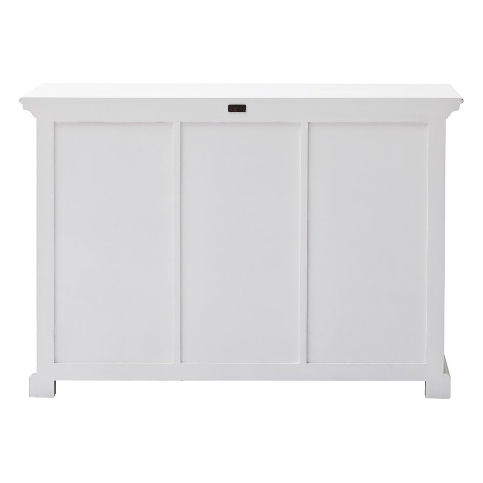 White Modern Farmhouse Large Accent Cabinet With Baskets By Homeroots | Cabinets | Modishstore - 5