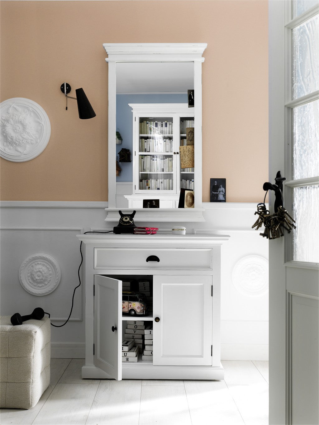 Modern Farmhouse White Accent Cabinet By Homeroots | Cabinets | Modishstore