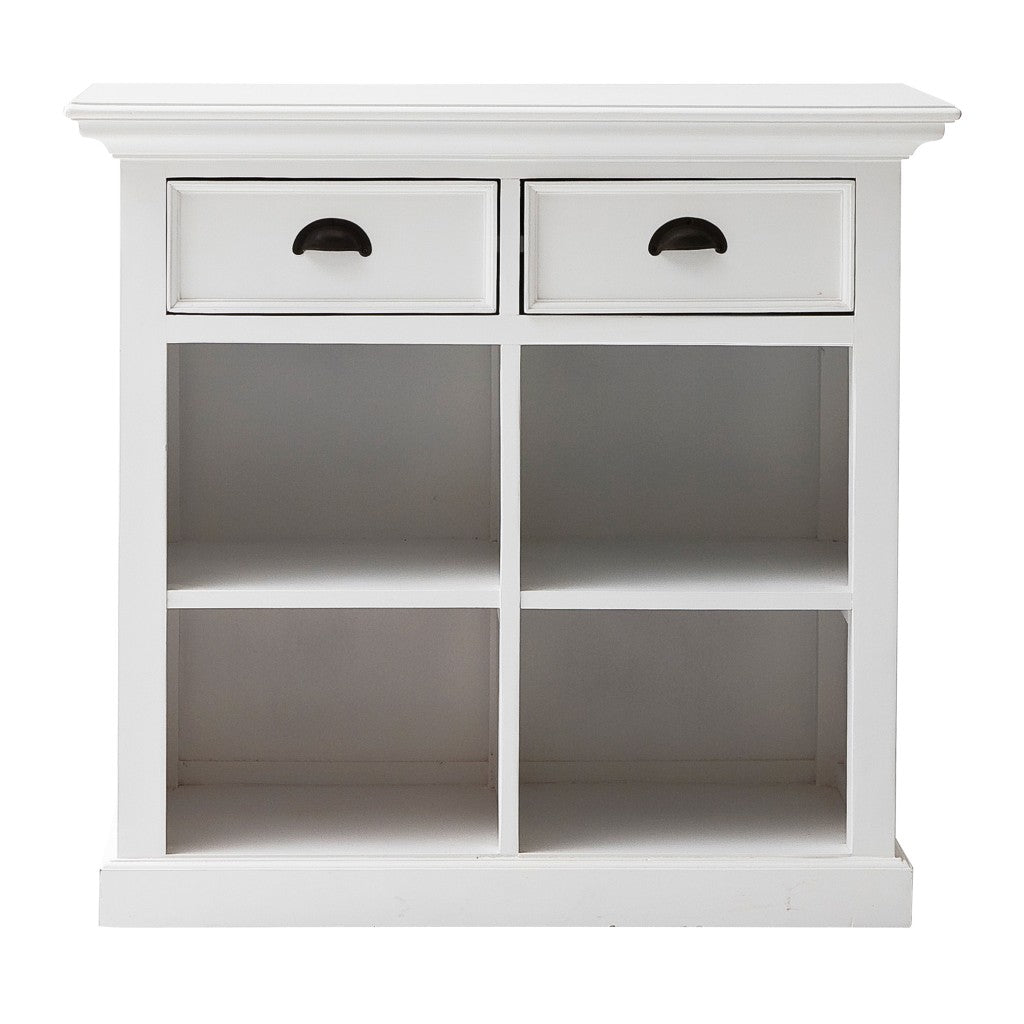 Modern Farmhouse White Medium Accent Cabinet With Baskets By Homeroots | Cabinets | Modishstore