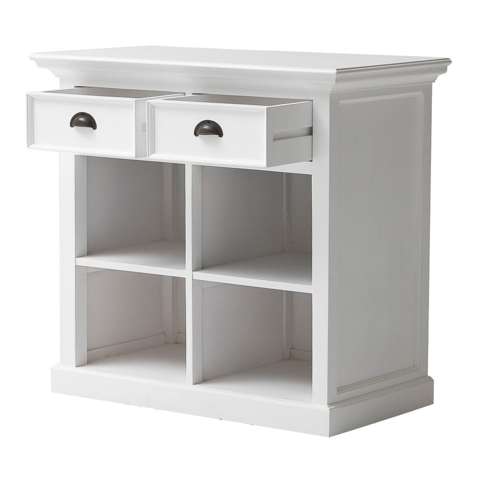 Modern Farmhouse White Medium Accent Cabinet With Baskets By Homeroots | Cabinets | Modishstore - 3
