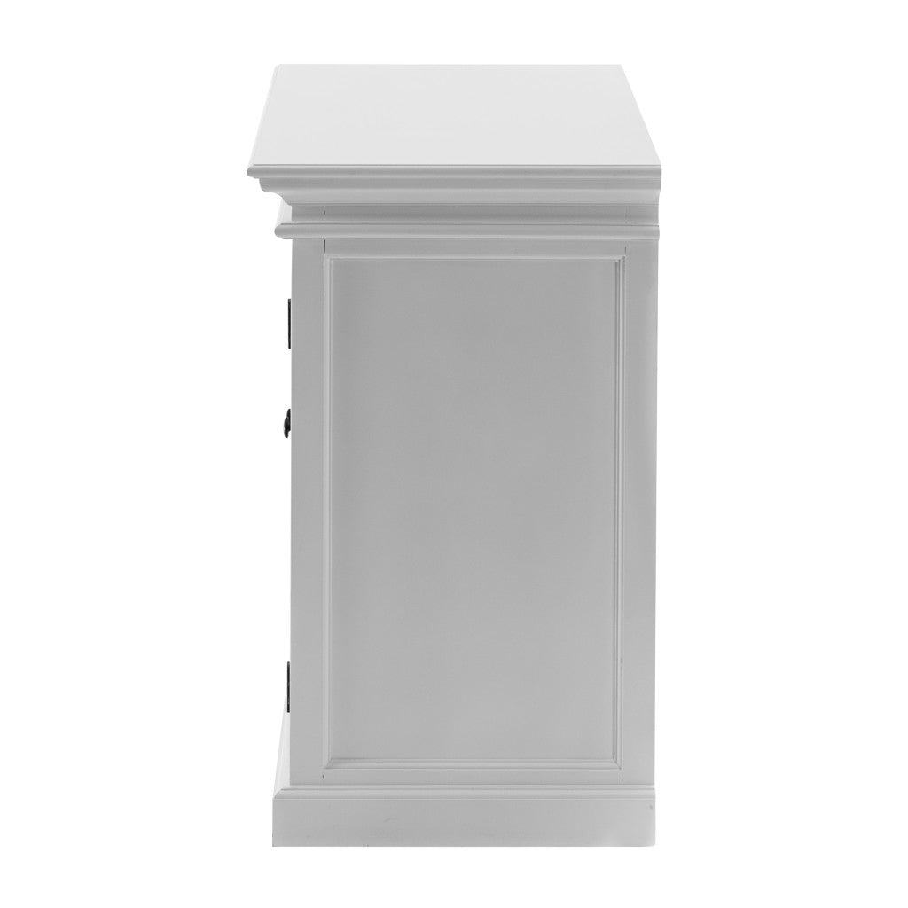 Modern Farm White Glass Door Accent Cabinet By Homeroots | Cabinets | Modishstore - 4