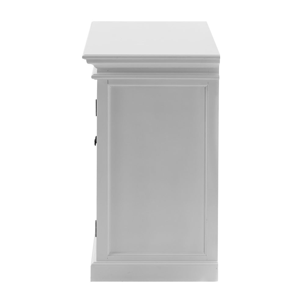 Modern Farm White Glass Door Accent Cabinet By Homeroots | Cabinets | Modishstore - 4