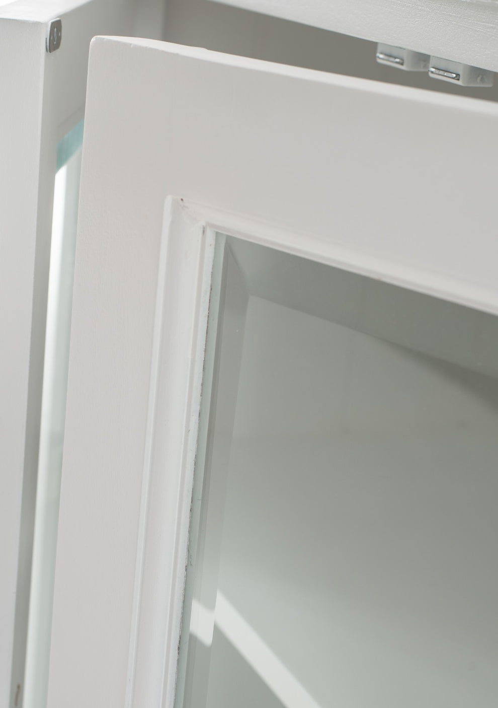 Modern Farm White Glass Door Accent Cabinet By Homeroots | Cabinets | Modishstore - 6