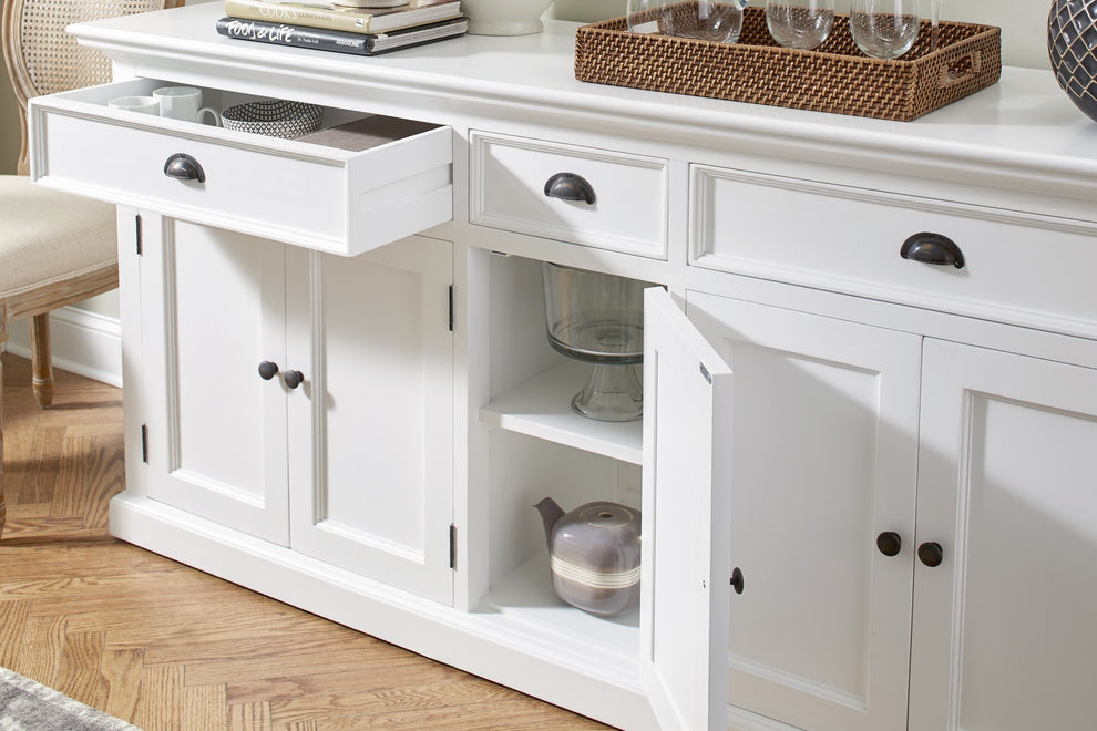 Modern Farm White Buffet Server By Homeroots | Sideboards | Modishstore - 9