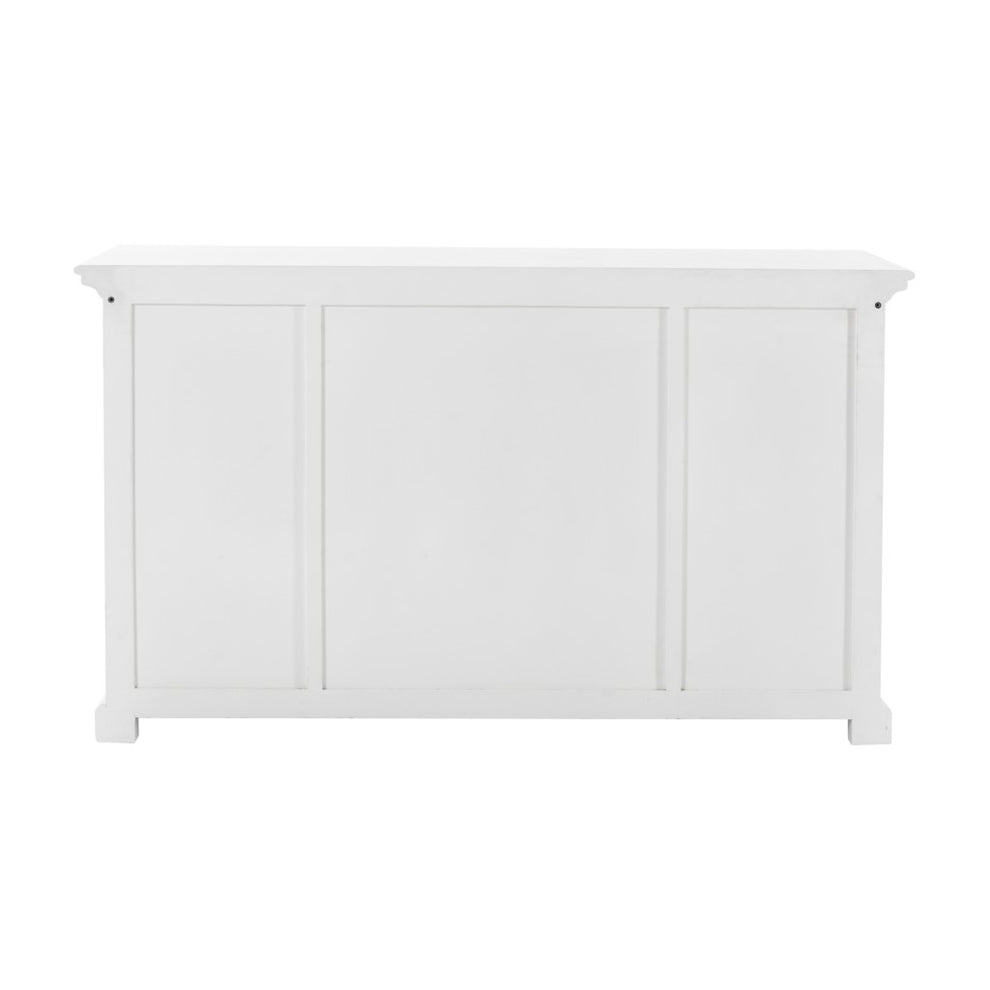 White Accent Cabinet With Glass Doors By Homeroots | Cabinets | Modishstore - 5