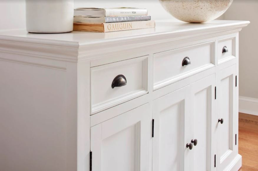 Large Modern Farmhouse White Cabinet By Homeroots | Cabinets | Modishstore - 8