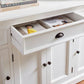 Large Modern Farmhouse White Cabinet By Homeroots | Cabinets | Modishstore - 9