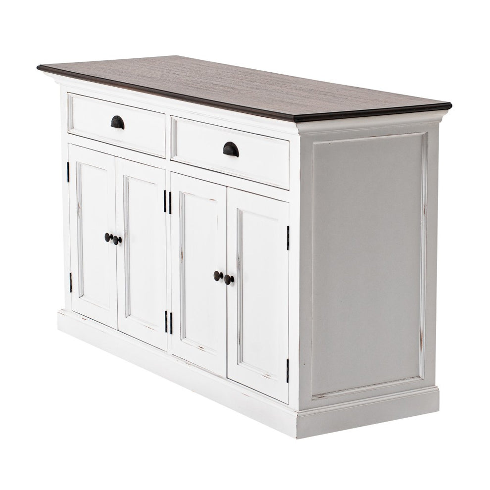 Modern Farmhouse Brown And White Buffet Server By Homeroots | Sideboards | Modishstore - 2