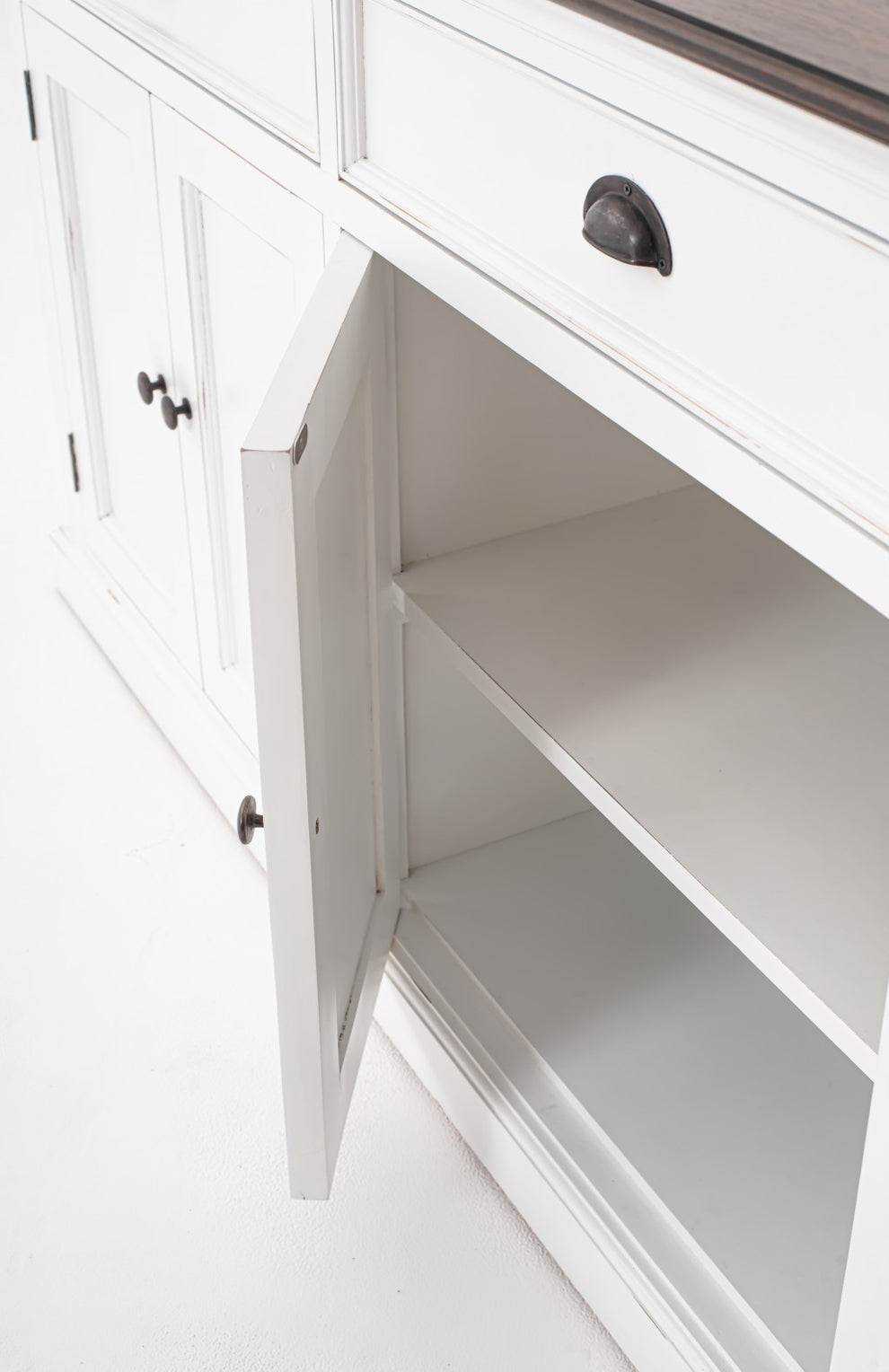 Modern Farmhouse Brown And White Buffet Server By Homeroots | Sideboards | Modishstore - 6