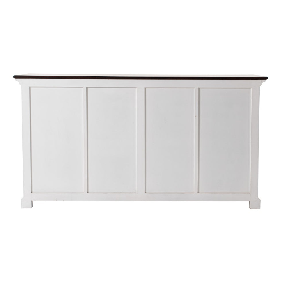 Modern Farmhouse Brown And White Buffet Server With Baskets By Homeroots | Sideboards | Modishstore - 5