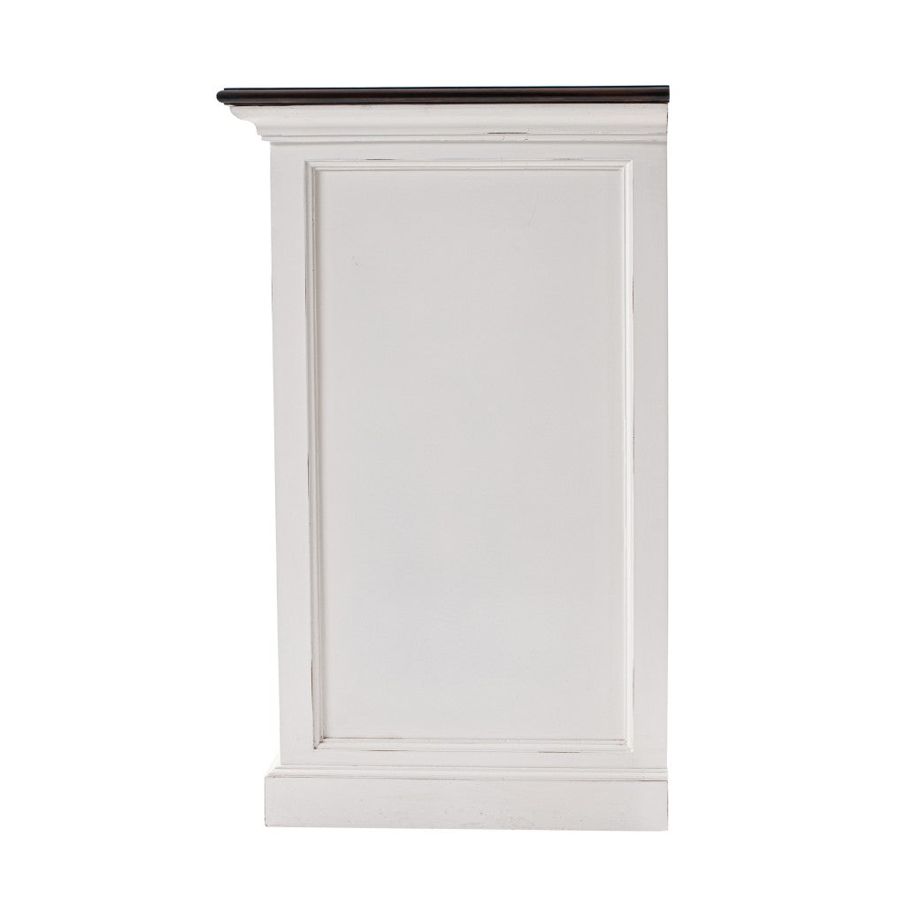 Modern Farmhouse Brown And White Buffet Server With Baskets By Homeroots | Sideboards | Modishstore - 6