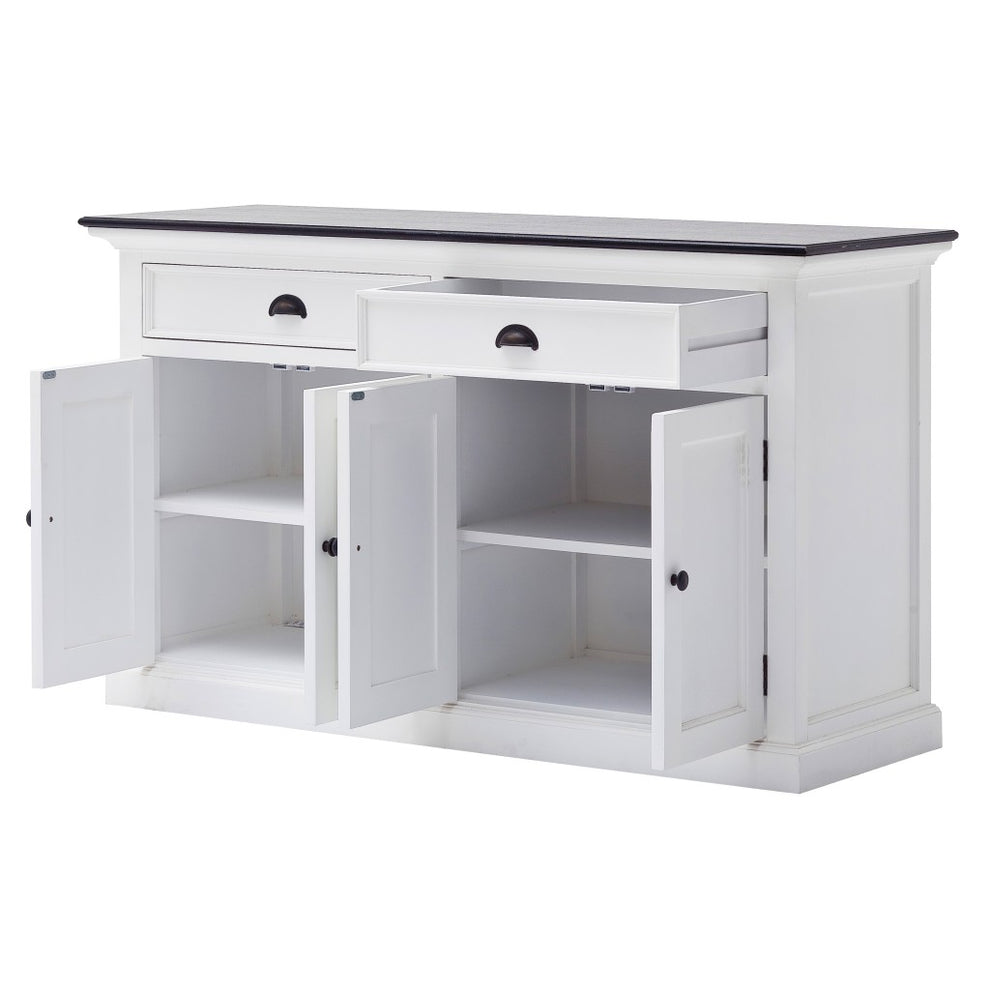 Modern Farmhouse Black And White Buffet Server By Homeroots | Sideboards | Modishstore - 4