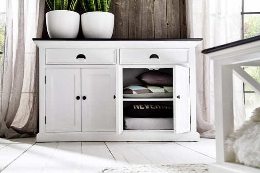 Modern Farmhouse Black And White Buffet Server By Homeroots | Sideboards | Modishstore