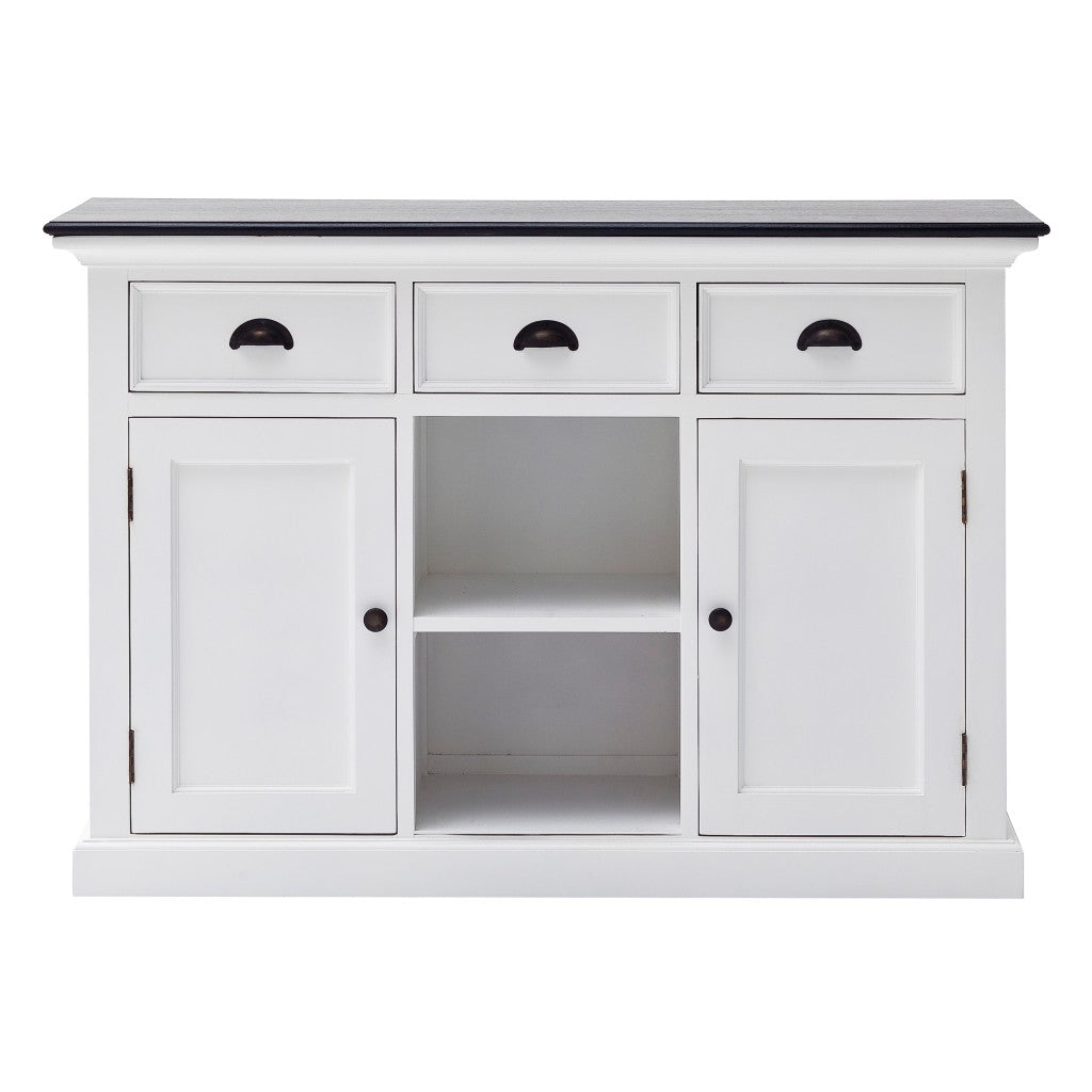 Modern Farmhouse Black And White Large Accent Cabinet By Homeroots | Cabinets | Modishstore