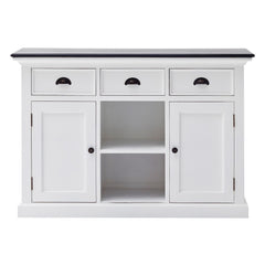 Modern Farmhouse Black And White Large Accent Cabinet By Homeroots