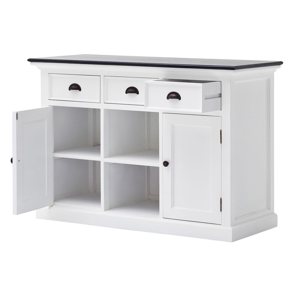 Modern Farmhouse Black And White Large Accent Cabinet By Homeroots | Cabinets | Modishstore - 2