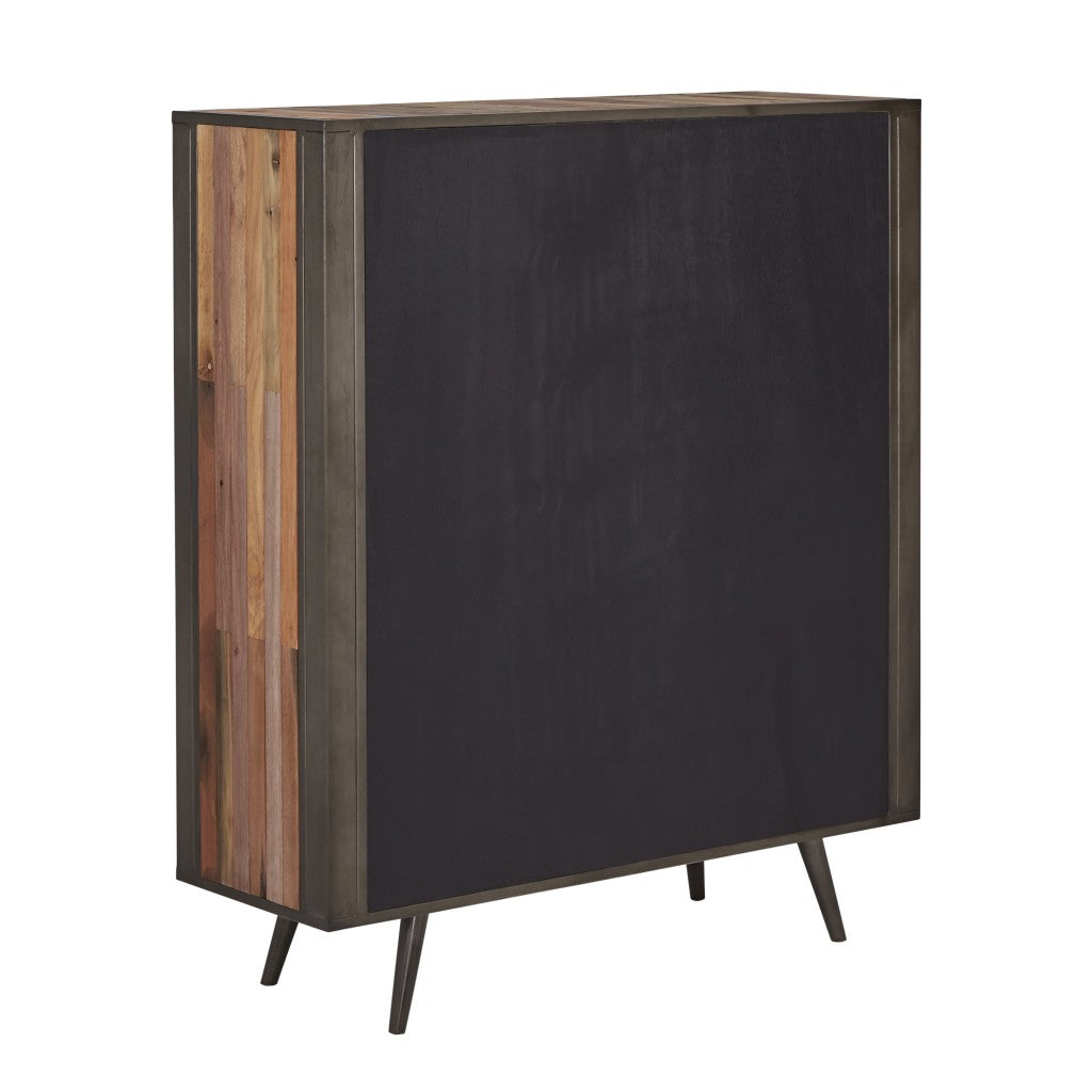 Modern Rustic Double Decker Accent Cabinet By Homeroots | Cabinets | Modishstore - 5