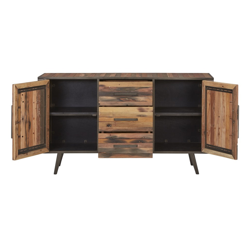 63" Modern Rustic Natural Buffet Server By Homeroots | Sideboards | Modishstore - 4