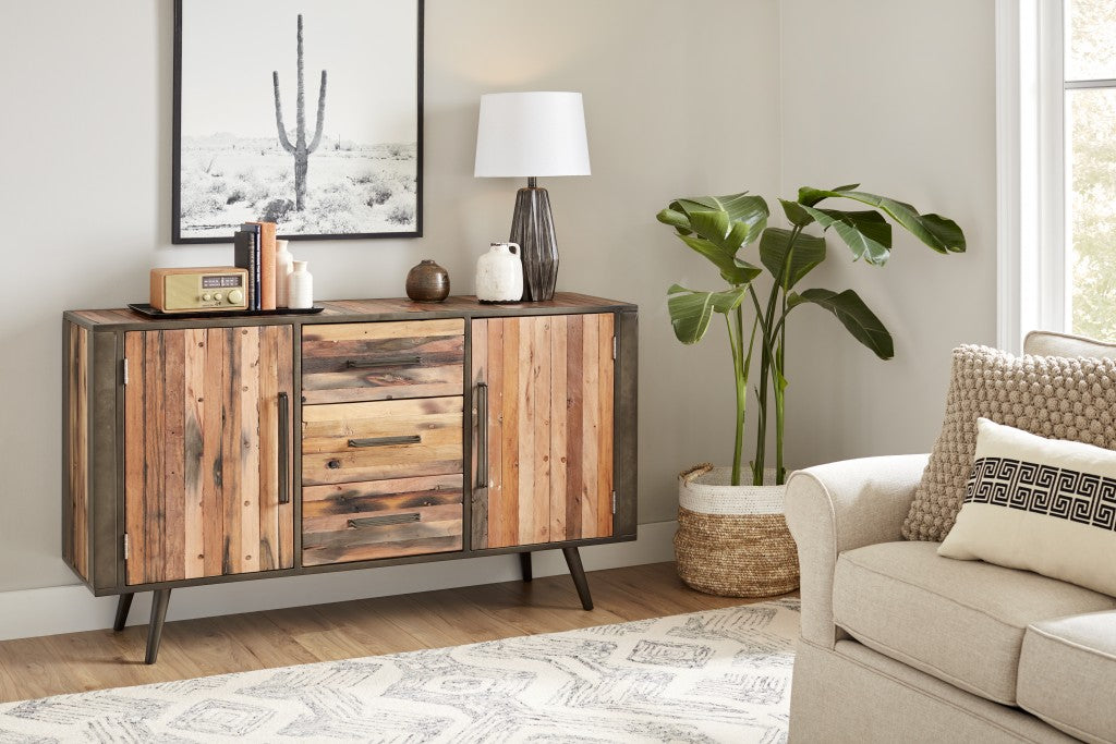 63" Modern Rustic Natural Buffet Server By Homeroots | Sideboards | Modishstore