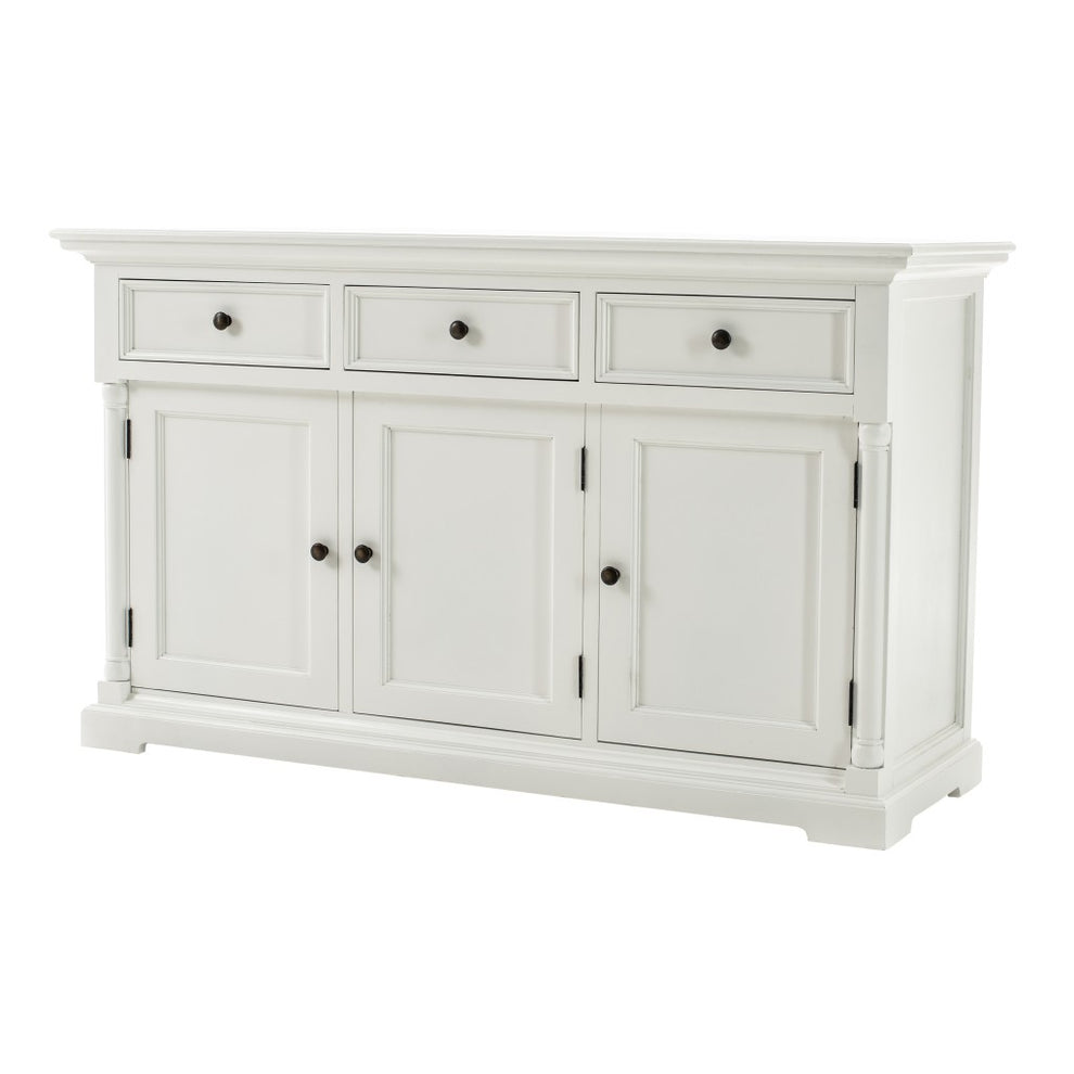 Modern Farm White Three Door Buffet Server By Homeroots | Sideboards | Modishstore - 2