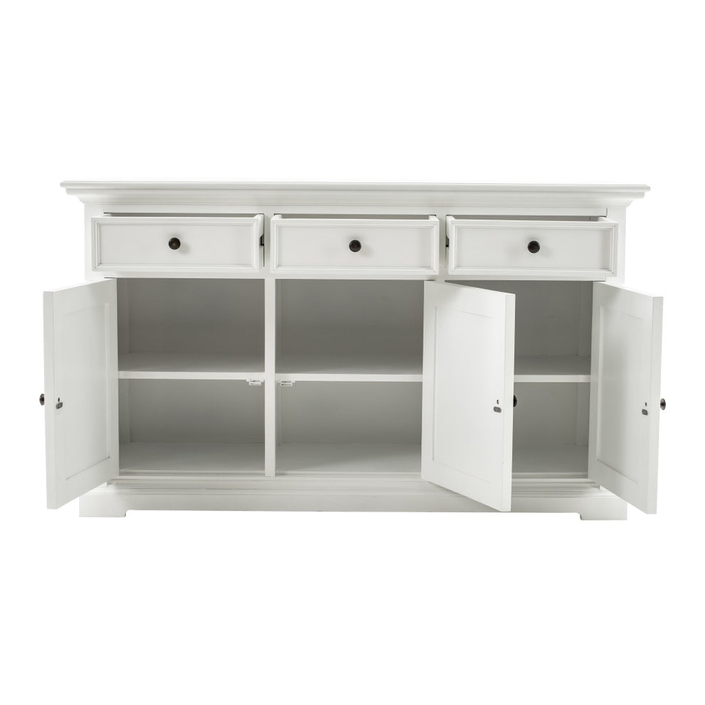 Modern Farm White Three Door Buffet Server By Homeroots | Sideboards | Modishstore - 3