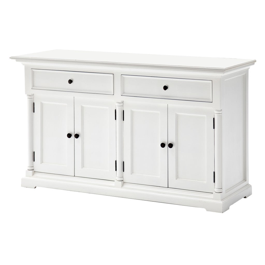 Modern Farm White Two Door Buffet Server By Homeroots | Sideboards | Modishstore - 2