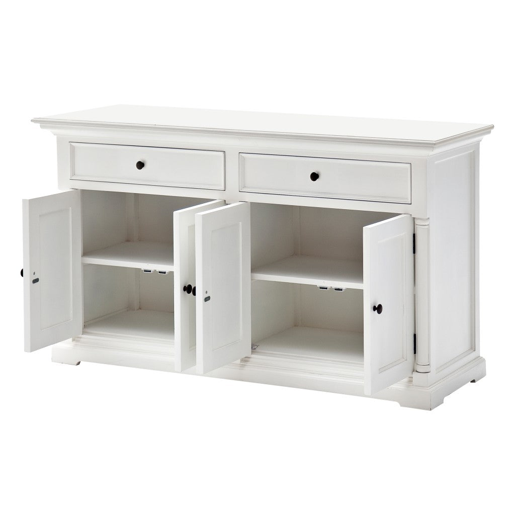 Modern Farm White Two Door Buffet Server By Homeroots | Sideboards | Modishstore - 3