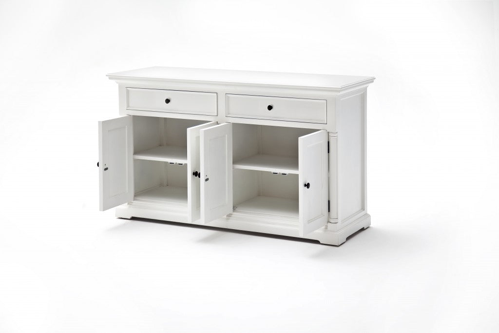 Modern Farm White Two Door Buffet Server By Homeroots | Sideboards | Modishstore - 4