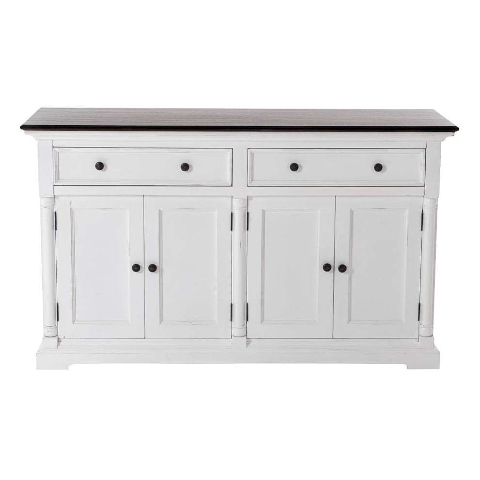 Modern Farm Brown And White Two Door Buffet Server By Homeroots | Sideboards | Modishstore - 2
