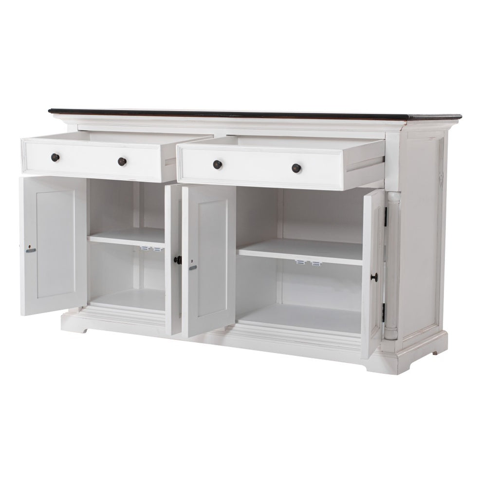 Modern Farm Brown And White Two Door Buffet Server By Homeroots | Sideboards | Modishstore - 3