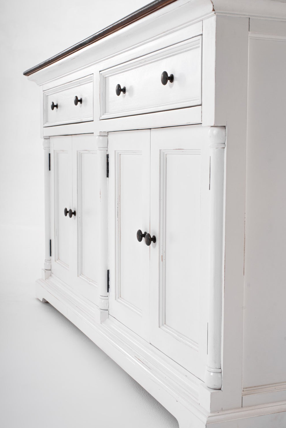 Modern Farm Brown And White Two Door Buffet Server By Homeroots | Sideboards | Modishstore - 4