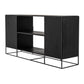 Modern Rustic Black And Natural Media Center Tv Stand By Homeroots | Cabinets | Modishstore - 4