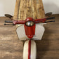 Rustic Red And Vanilla Scooter Cabinet By Homeroots | Bar Carts | Modishstore - 3