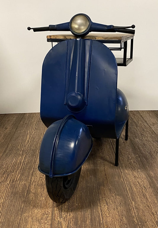 Vintage Blue Scooter Bar Cart By Homeroots | Bar Carts | Modishstore