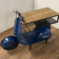 Vintage Blue Scooter Bar Cart By Homeroots | Bar Carts | Modishstore - 3