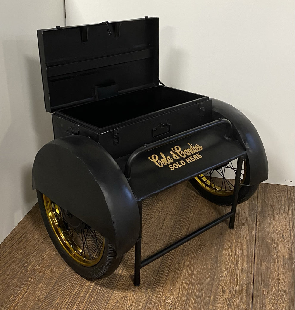 Black Old Time Delivery Box Table With Storage By Homeroots | Drawers | Modishstore - 2