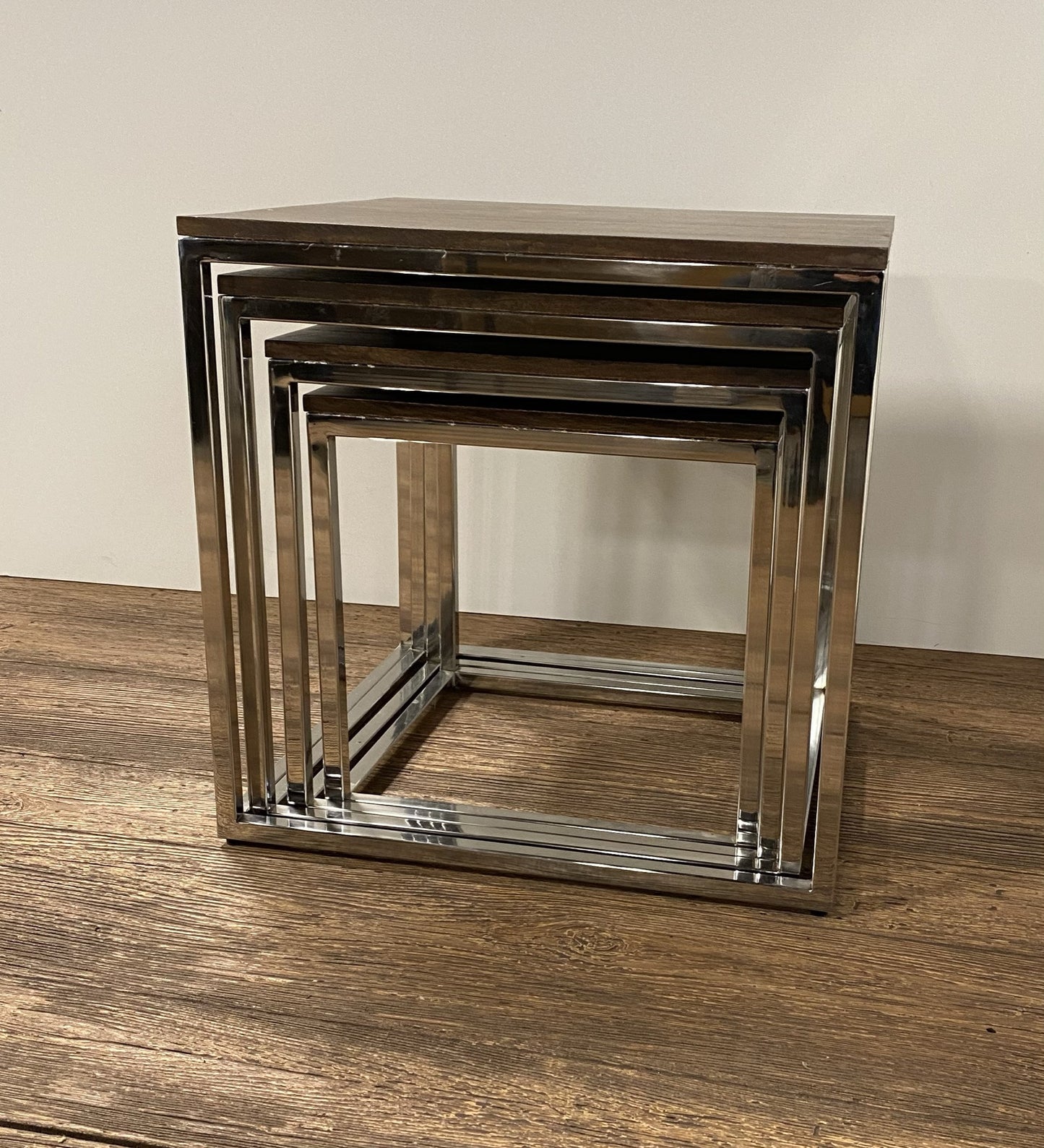 Set of 4 Modern Rustic Nesting Accent Tables By Homeroots | Nesting Tables | Modishstore - 2